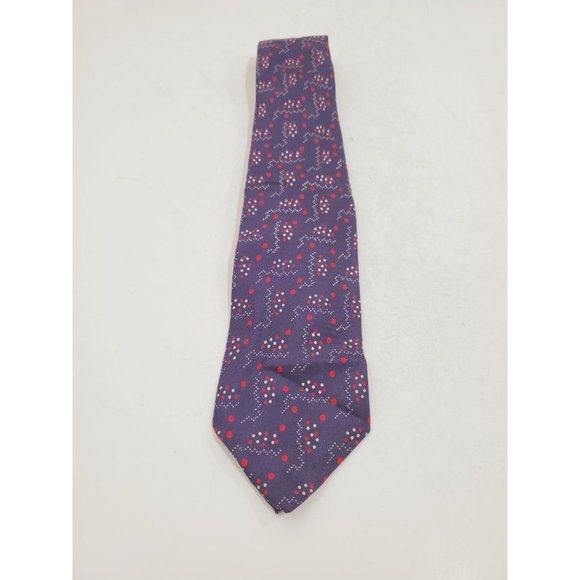 1950s John comfort Blue Silk Repp Tie | Untipped Ivy League Trad - Picture 3 of 10